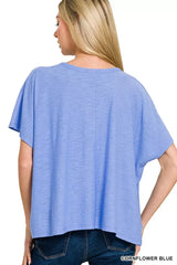 Zenana Round Neck Short Sleeve T-Shirt - Trendsi - Flyclothing LLC