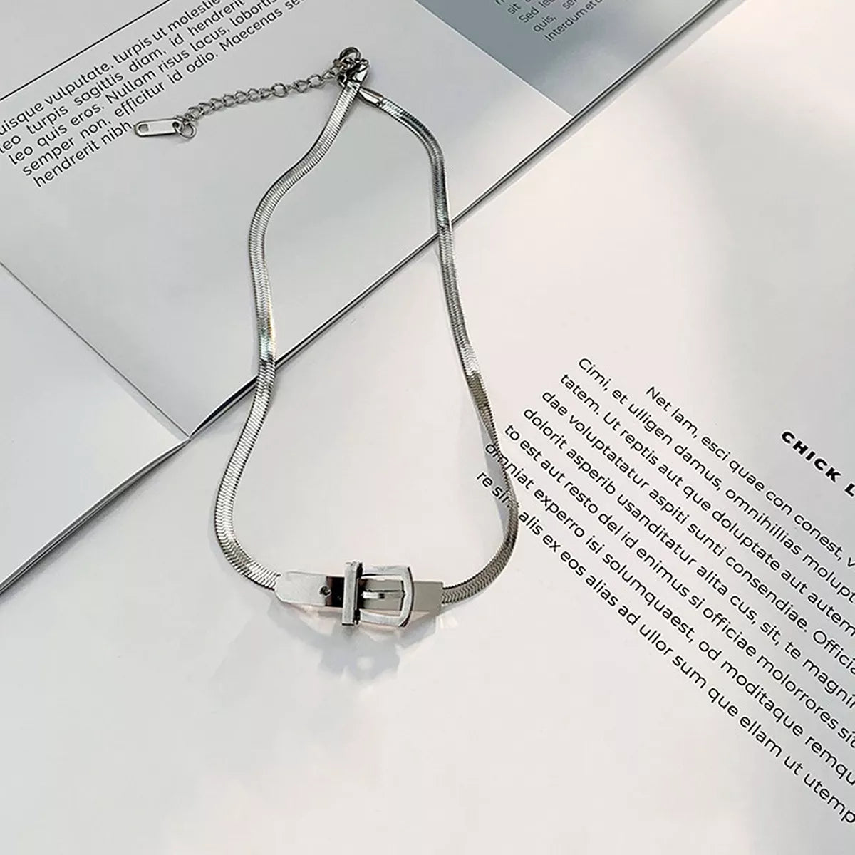 Chic Buckle Choker Necklace - Trendsi - Flyclothing LLC