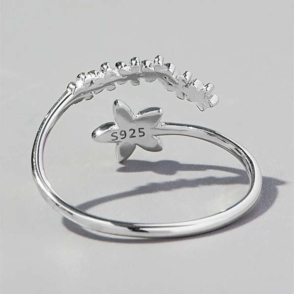 925 Sterling Silver Flower Ring - Trendsi - Flyclothing LLC