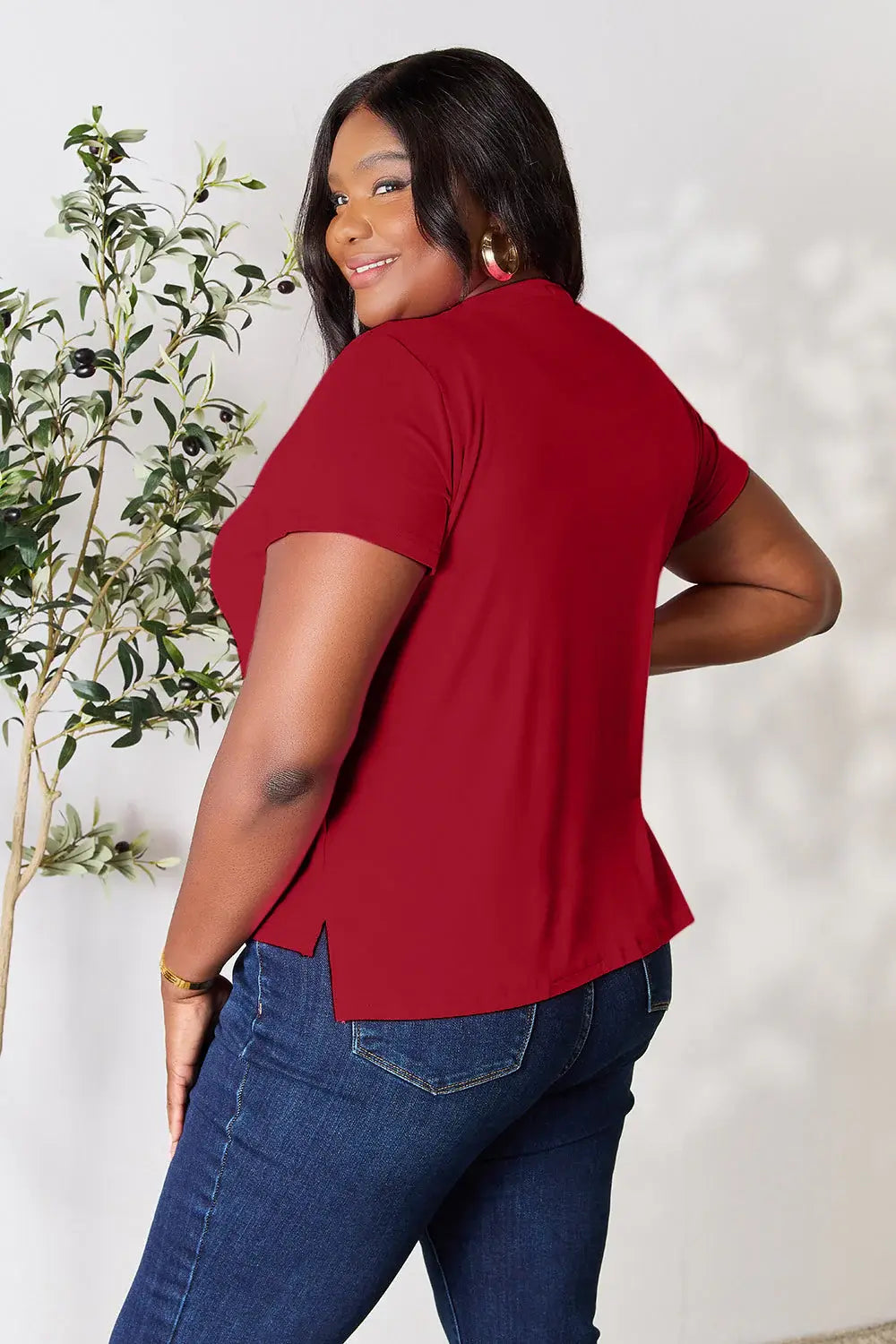 Basic Bae Full Size Round Neck Short Sleeve T-Shirt - ShopBasicbae - Flyclothing LLC