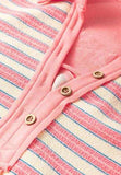 Striped Johnny Collar Long Sleeve Sweatshirt - Trendsi - Flyclothing LLC