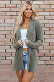 Textured Open Front Long Sleeve Cover Up - Trendsi - Flyclothing LLC