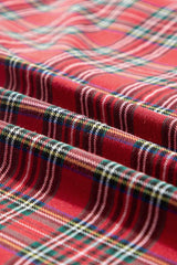 Plus Size Plaid Collared Neck Top and Pants Lounge Set - Trendsi - Flyclothing LLC