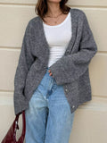 Button-Down Knit Cardigan - Trendsi - Flyclothing LLC