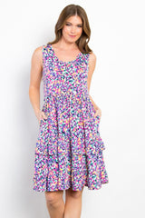 Be Stage Full Size Print Wrinkle Free Ruffled Dress - Trendsi