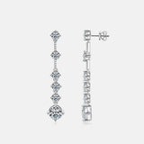 4 Carat Moissanite 925 Sterling Silver Earrings - Trendsi - Flyclothing LLC