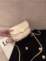 Heart Buckle Chain Crossbody Bag - Trendsi - Flyclothing LLC