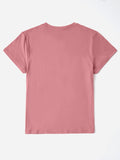 Heart Graphic Round Neck Short Sleeve T-Shirt - Trendsi
