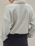 Waffle Knit Drawstring Half Zip Long Sleeve Sweatshirt - Trendsi