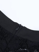 Lace Long Sleeve Bodycon Mini Dress - Trendsi - Flyclothing LLC
