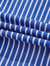 Stripe Tied Front Puff Short Sleeve Top - Trendsi - Flyclothing LLC