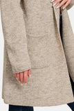 Zenana Hooded Open Front Sweater Cardigan - Trendsi - Flyclothing LLC