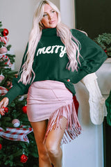 Double Take Full Size Turtleneck Long Sleeve Sweater - Trendsi - Flyclothing LLC