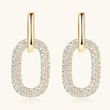 2.16 Carat Moissanite 925 Sterling Silver Earrings - Trendsi