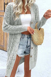 Openwork Button Down Long Sleeve Cardigan - Trendsi - Flyclothing LLC