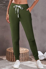 Drawstring Joggers with Pockets - Trendsi - Flyclothing LLC
