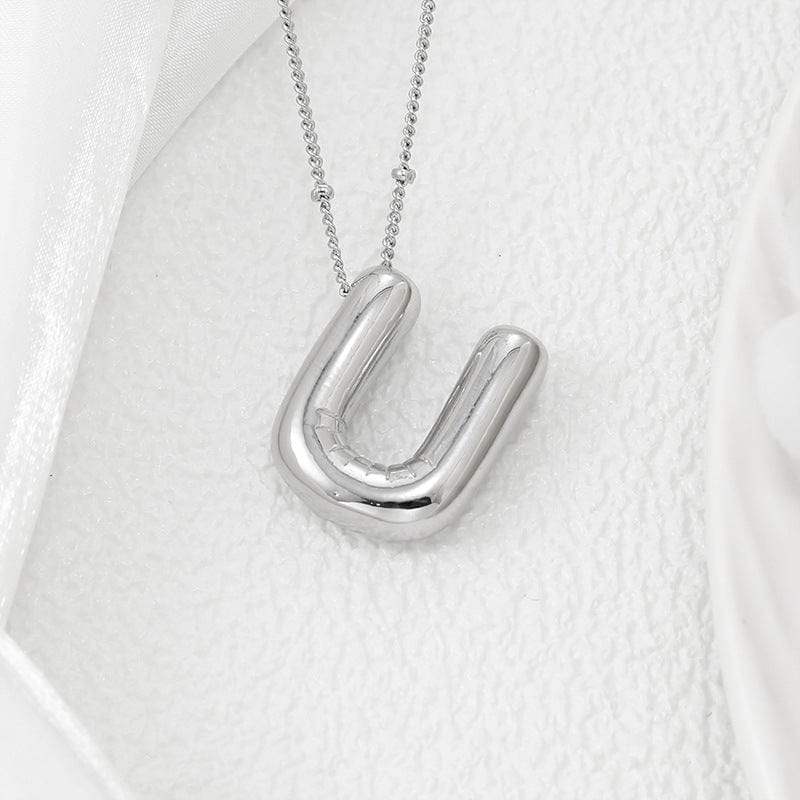 Copper Bubble Letter Pendant Necklace - Trendsi - Flyclothing LLC