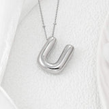 Copper Bubble Letter Pendant Necklace - Trendsi - Flyclothing LLC