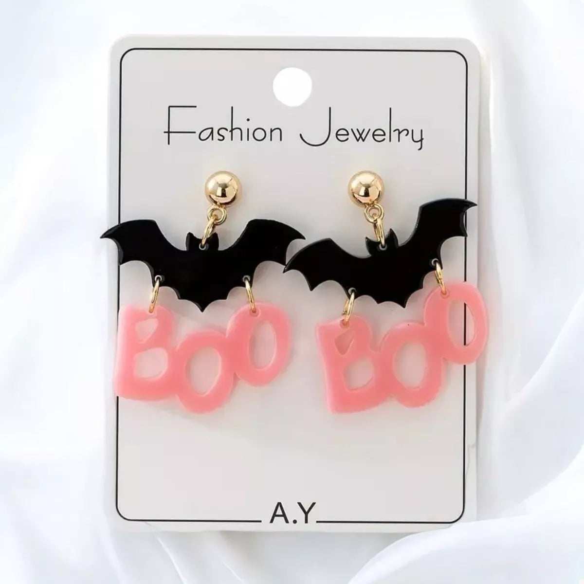 Halloween Bat Boo Dangle Earrings - Trendsi - Flyclothing LLC