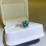 2 Carat Moissanite 925 Sterling Silver Ring - Trendsi