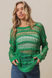 BiBi Long Sleeve Knit Cover Up - Trendsi