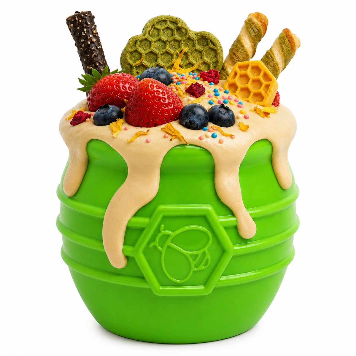 Honey Pot Dog eCup Treat Dispenser | Durable PUP-X Rubber Enrichment Toy | USA Made - Limited Edition Apple Green - SodaPup/True Dogs, LLC - Flyclothing LLC