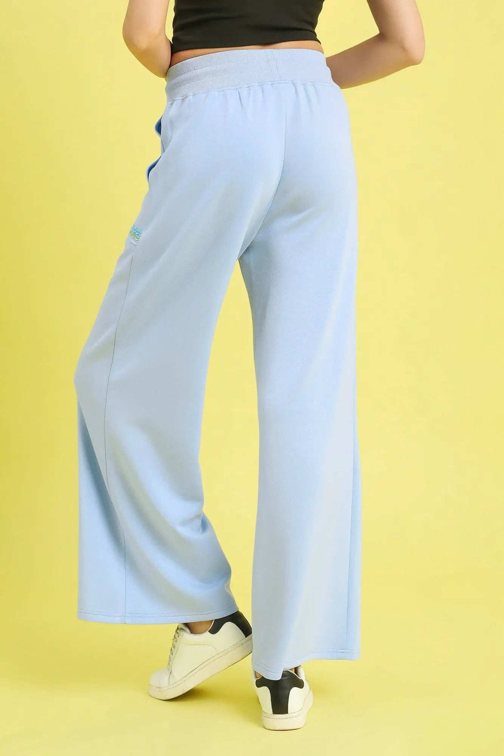 Umgee Drawstring Wide Leg Pants with Scallop Trim Detail - Trendsi - Flyclothing LLC