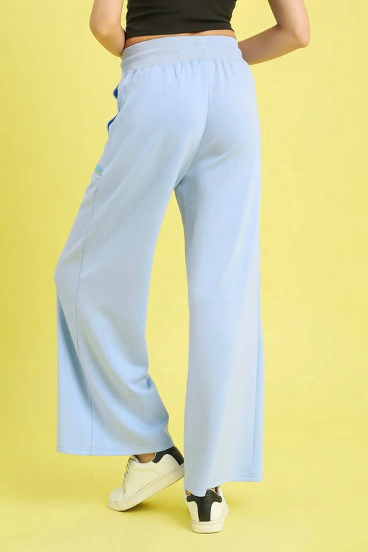 Umgee Drawstring Wide Leg Pants with Scallop Trim Detail - Trendsi - Flyclothing LLC