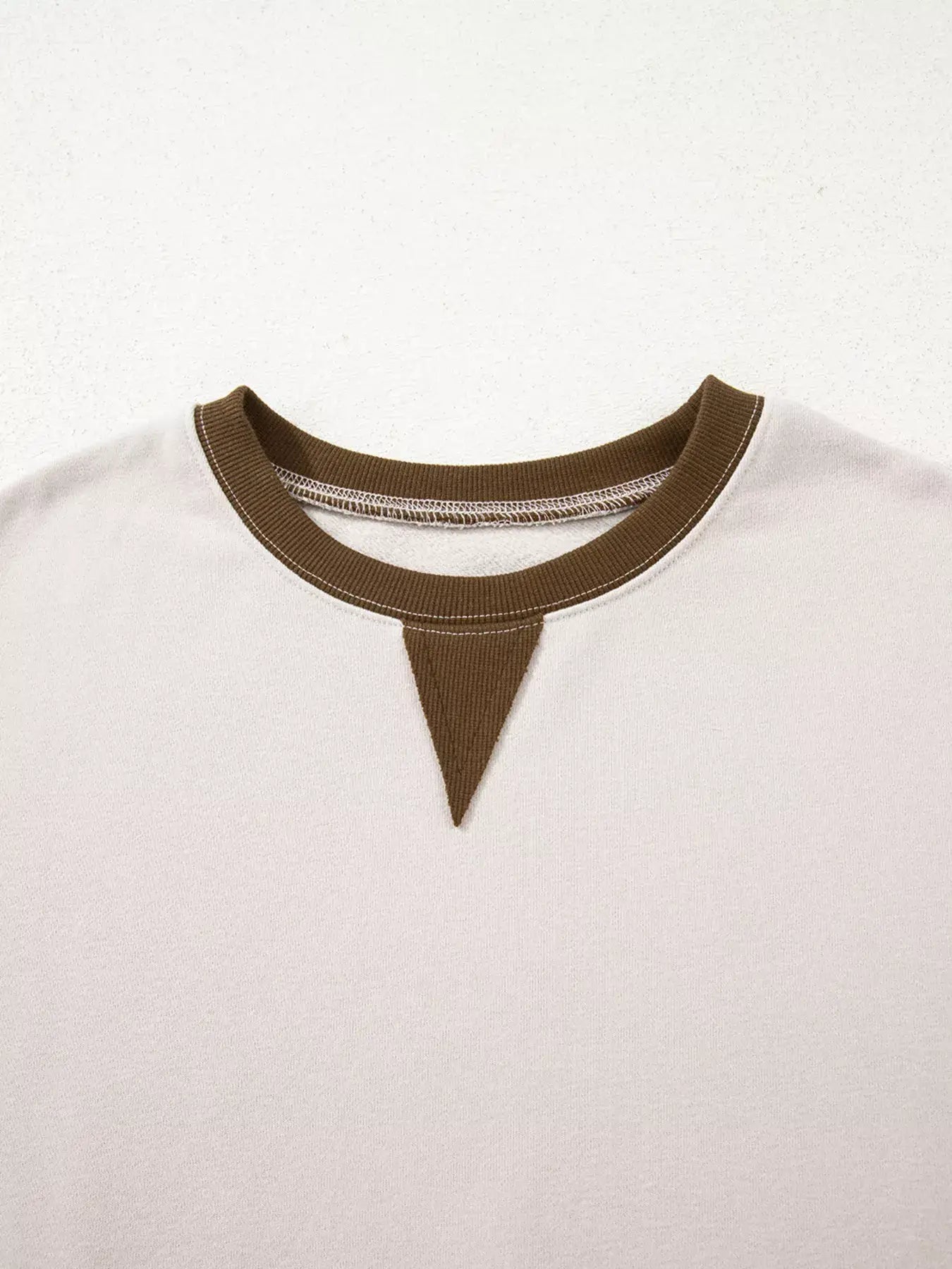Contrast Striped Long Sleeve Sweatshirt - Trendsi - Flyclothing LLC
