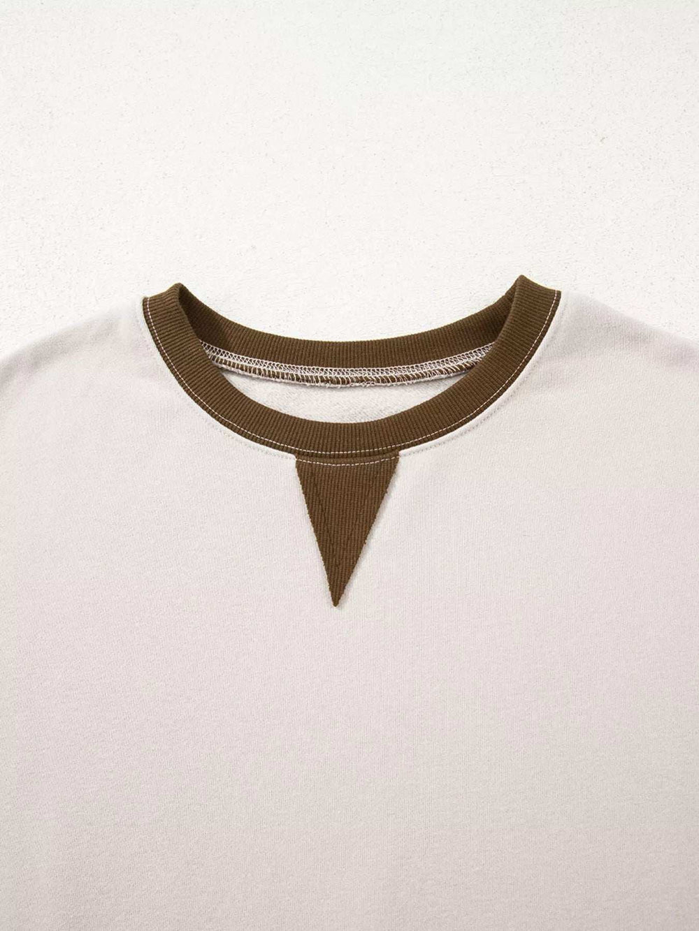 Contrast Striped Long Sleeve Sweatshirt - Trendsi - Flyclothing LLC