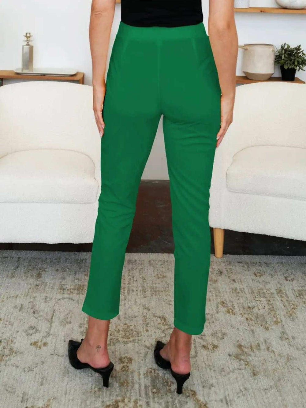 FAM-FAM Pocketed High Waist Skinny Pants - Trendsi - Flyclothing LLC