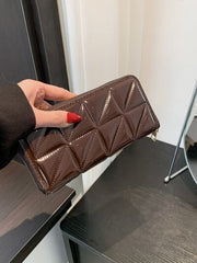 PU Leather Solid Color Wallet - Trendsi