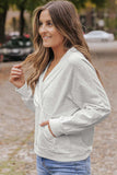 Surplice Long Sleeve Sweatshirt with Pocket - Trendsi - Flyclothing LLC