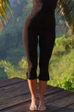 Side Slit Capris Leggings - Trendsi - Flyclothing LLC