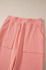 Round Neck Long Sleeve Top and Pants Set - Trendsi - Flyclothing LLC