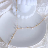 18K Gold-Plated Pearl Drop Necklace - Trendsi - Flyclothing LLC