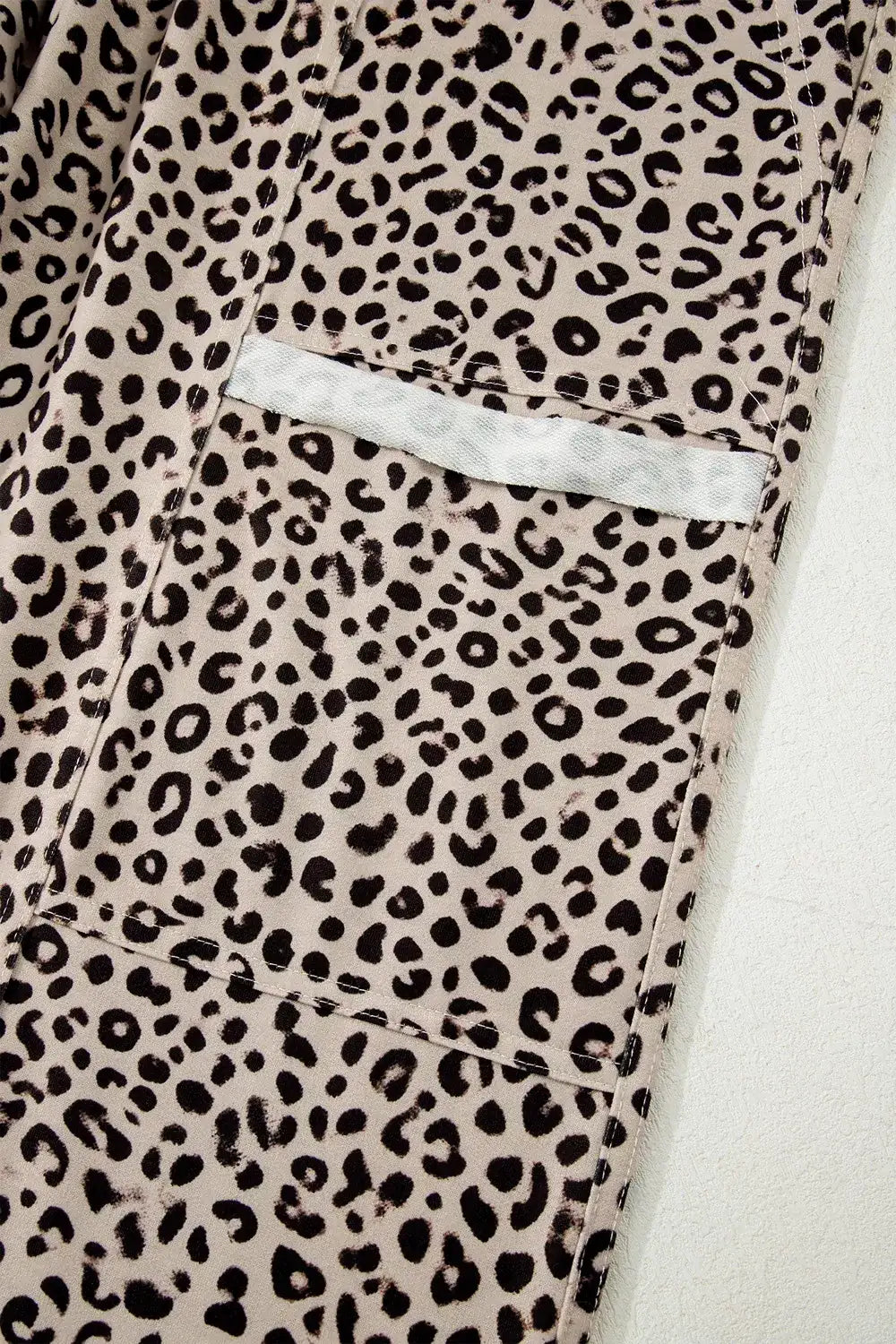 Leopard Print Wide-Leg Pants with Drawstring - Trendsi - Flyclothing LLC