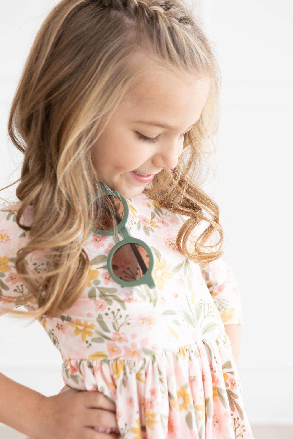 Pretty Peachy 3/4 Sleeve Pocket Twirl Dress - Mila & Rose ® - Flyclothing LLC