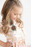 Pretty Peachy 3/4 Sleeve Pocket Twirl Dress - Mila & Rose ® - Flyclothing LLC