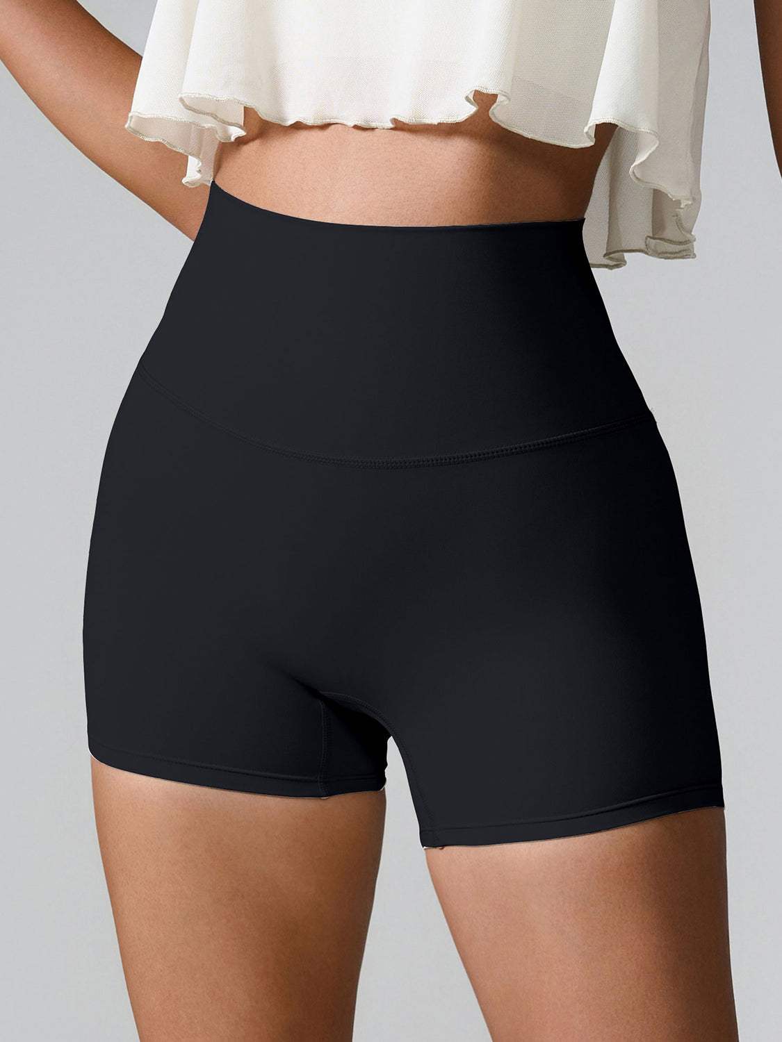 High Waist Active Shorts - Trendsi - Flyclothing LLC