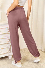 Basic Bae Full Size Soft Rayon Drawstring Waist Pants with Pockets - ShopBasicbae - Flyclothing LLC