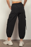 VERY J Elastic Waist Woven Cargo Pants - Trendsi
