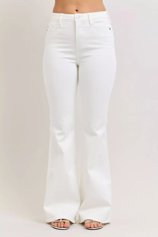 Judy Blue High-Waisted Tummy Control Flare Jeans - Trendsi - Flyclothing LLC