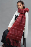 Fringe Plaid Thermal Scarf - Trendsi