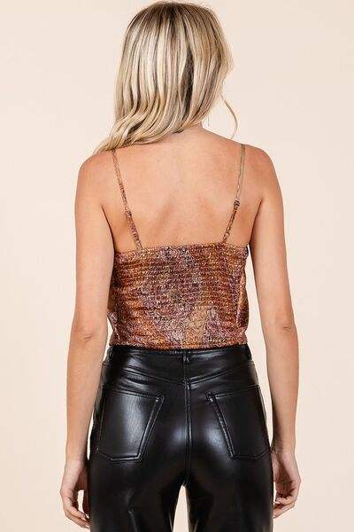 Mittoshop Paisley Patchwork Print Satin Cowl Neck Crop Cami - Trendsi - Flyclothing LLC