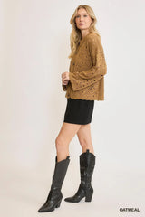 Umgee Crochet Button Down Knit Cardigan - Trendsi - Flyclothing LLC