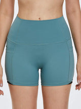 High Waist Active Shorts - Trendsi - Flyclothing LLC