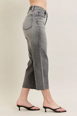Judy Blue Full Size Wide Leg Capris Jeans Plus Size - Trendsi - Flyclothing LLC