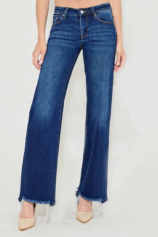 RISEN Full Size Low Rise Wide Leg Jeans Plus Size - Trendsi - Flyclothing LLC