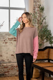 Sew In Love Full Size Color Block Drop Shoulder Sweater - Trendsi